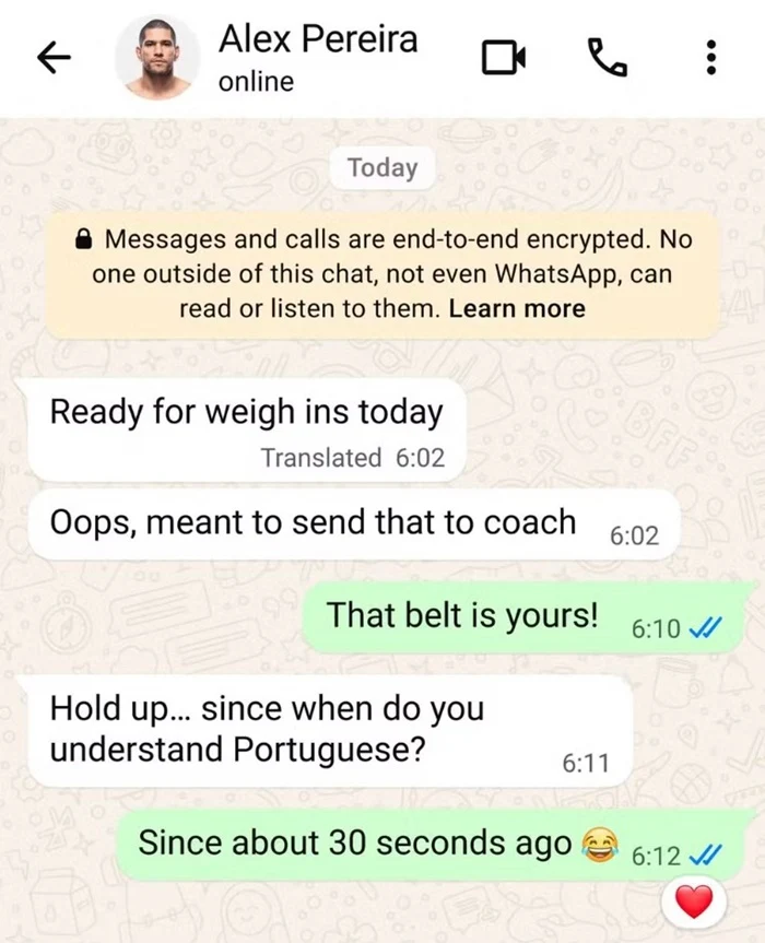 Tradução mensagens - WhatsApp
