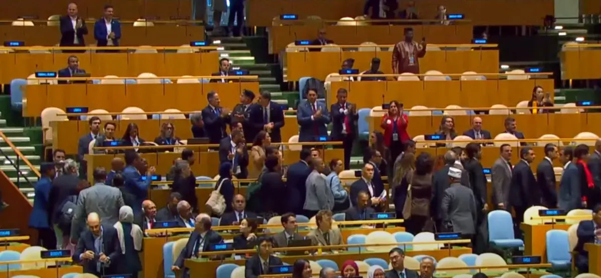 delegações indo embora - ONU - Natanyahu