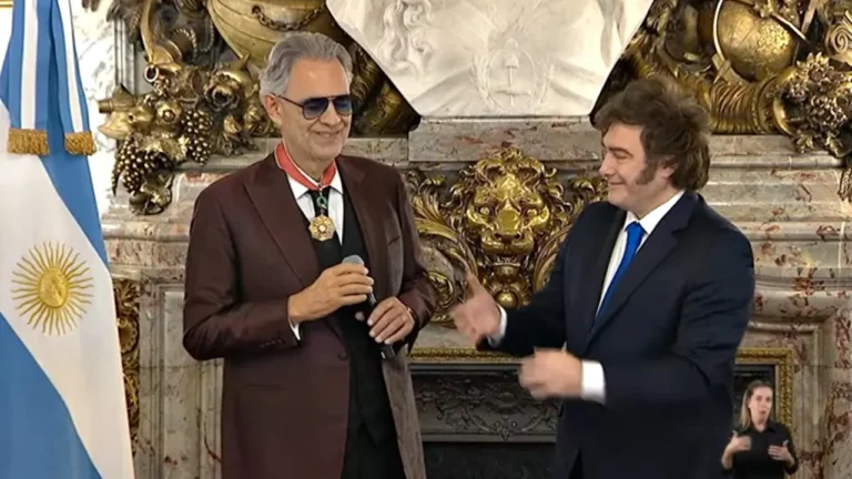 Milei - Andrea Bocelli - Gafe