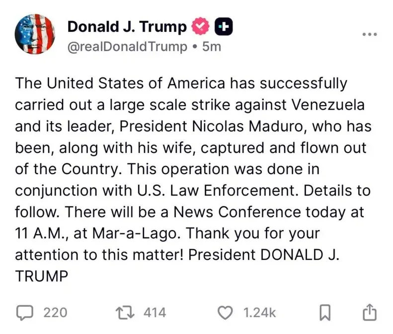Post Trump - ataque Venezuela