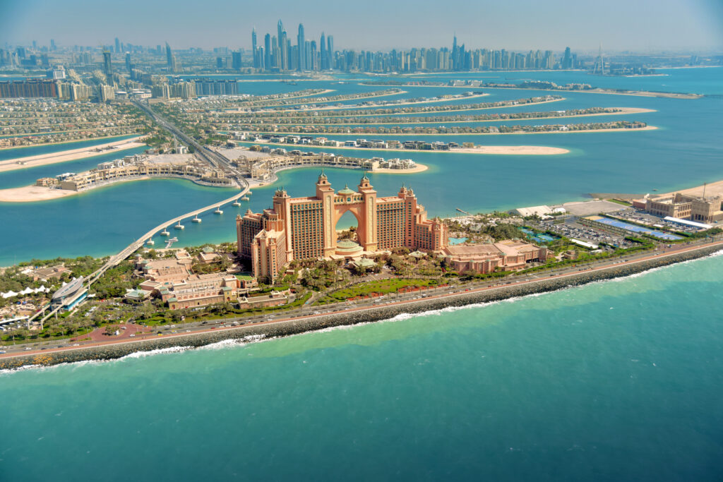 palm jumeirah bombardeio incêndio dubai