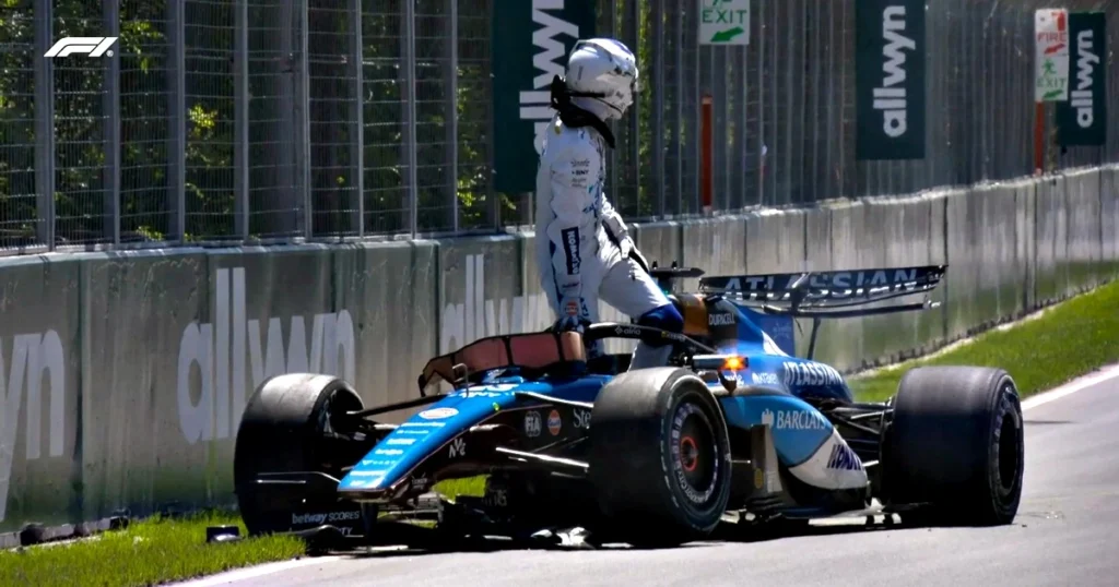 Acidente Alex Albon - marmota - Canadá