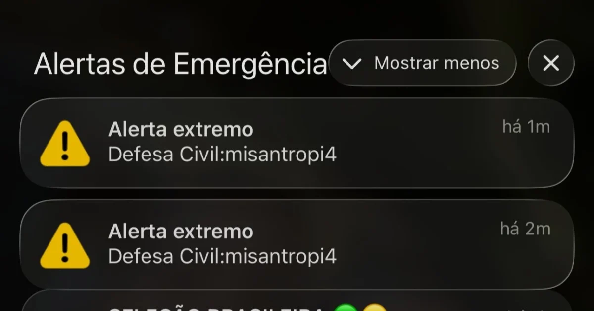 alerta Defesa Civil misantropia