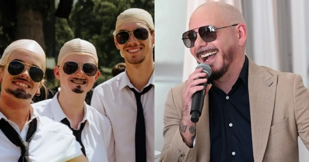 Pitbull - fãs com Touca de Careca