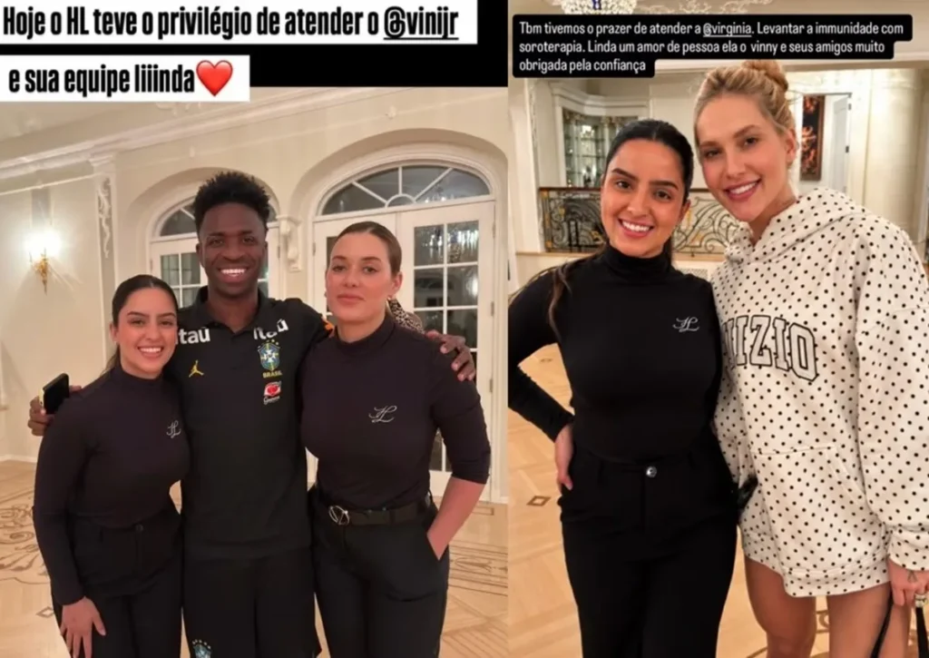 Post - Vini Jr e Virginia na mesma casa