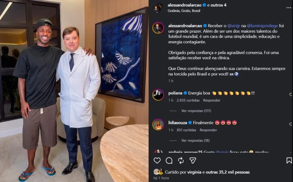 Post médico - Harmonização Vini Jr