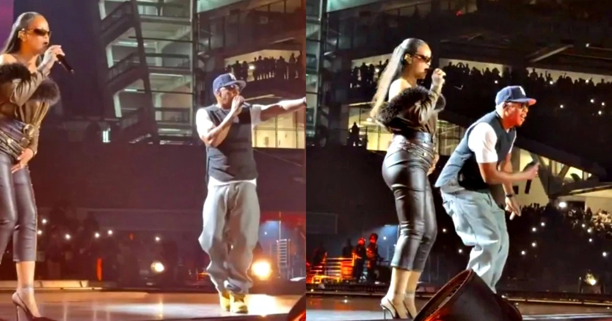 Rihanna - no palco com Jay-Z
