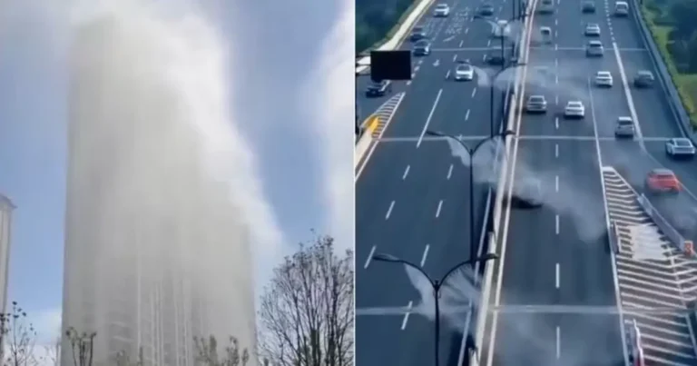 névoa em prédios China